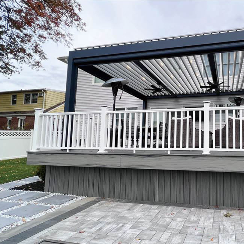 Electric Canopy Metal Pergola Bioclimatic Pergolux with Louvered Roof